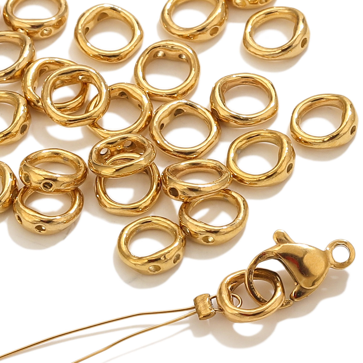 Jewelry Making Class - 20 قطعة من مشابك الفولاذ المقاوم