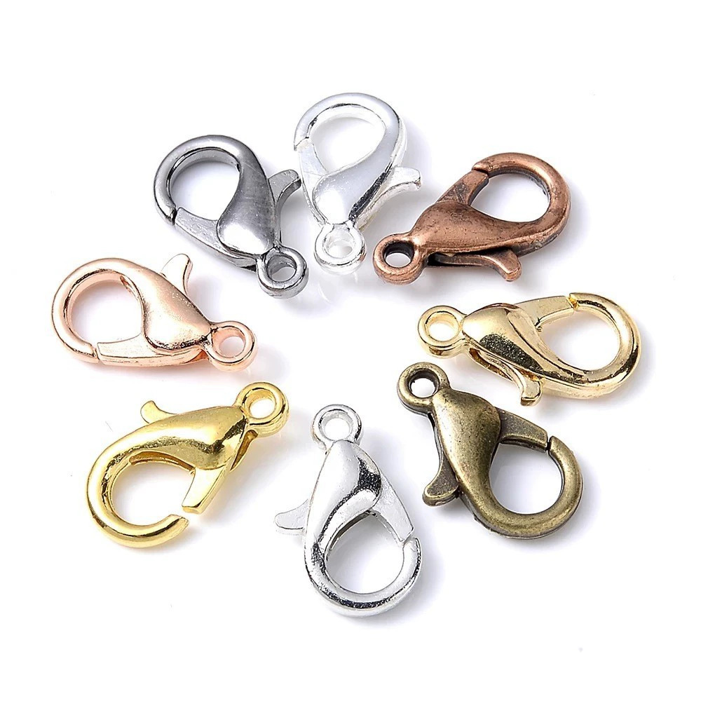 Jewelry Making School - 100 قطعة من مشابك الحلقان المعدنية