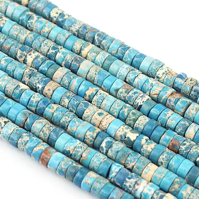 Jewelry Making With Stones - خرز الفيروز الطبيعي من حجر الإمبراطور،