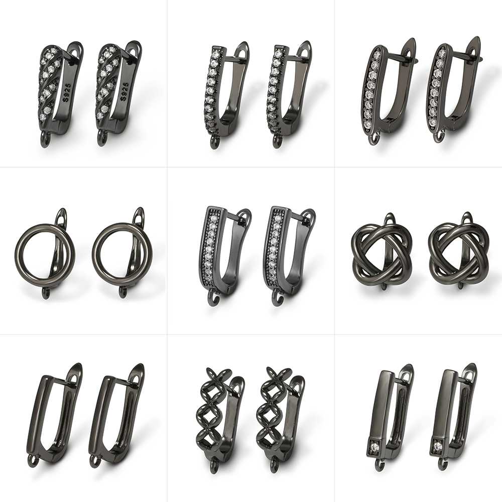 Jewelry Making School - YANASI زوج واحد من خطافات الأقراط