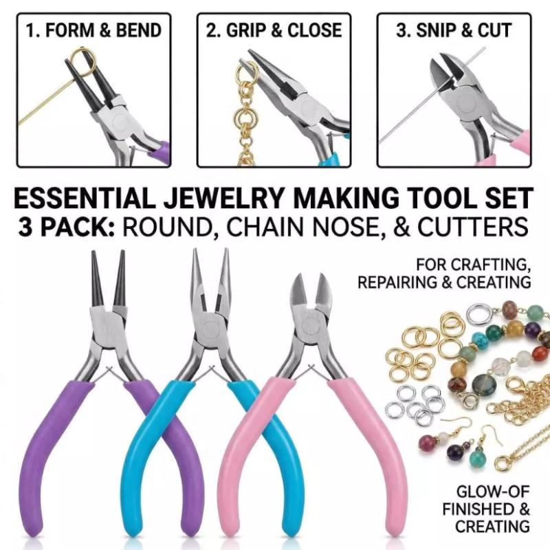 Jewelry Making Classes - مجموعة أدوات صنع المجوهرات بمقابض غير