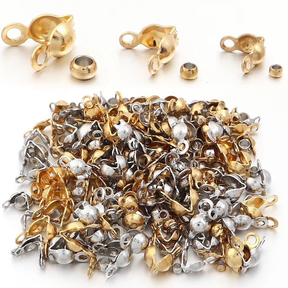 Jewelry Making Tutorials - 40-200 قطعة من الخرز الفولاذي المقاوم
