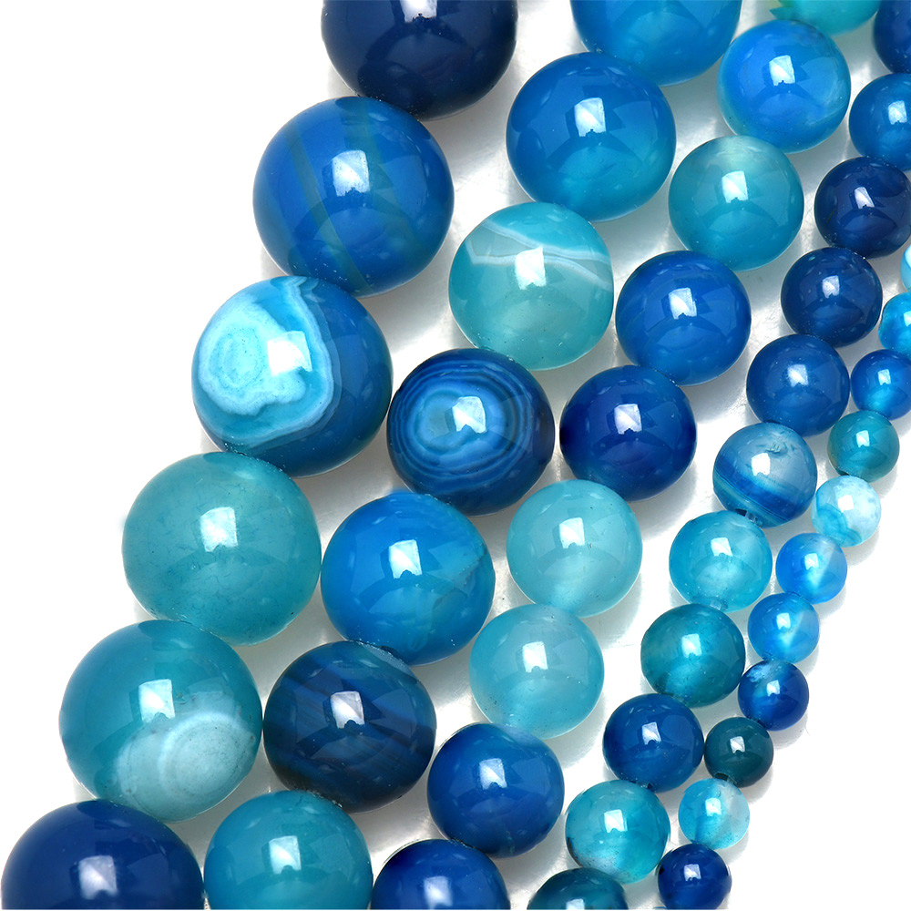 الحجر الطبيعي النطاقات الأزرق  - مراجعة Jewelry Making With Stones وسعره