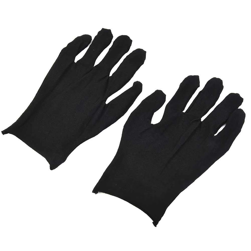 12 Pairs قفازات قطنية سوداء لي - مراجعة Jewelry Making Gloves وسعره